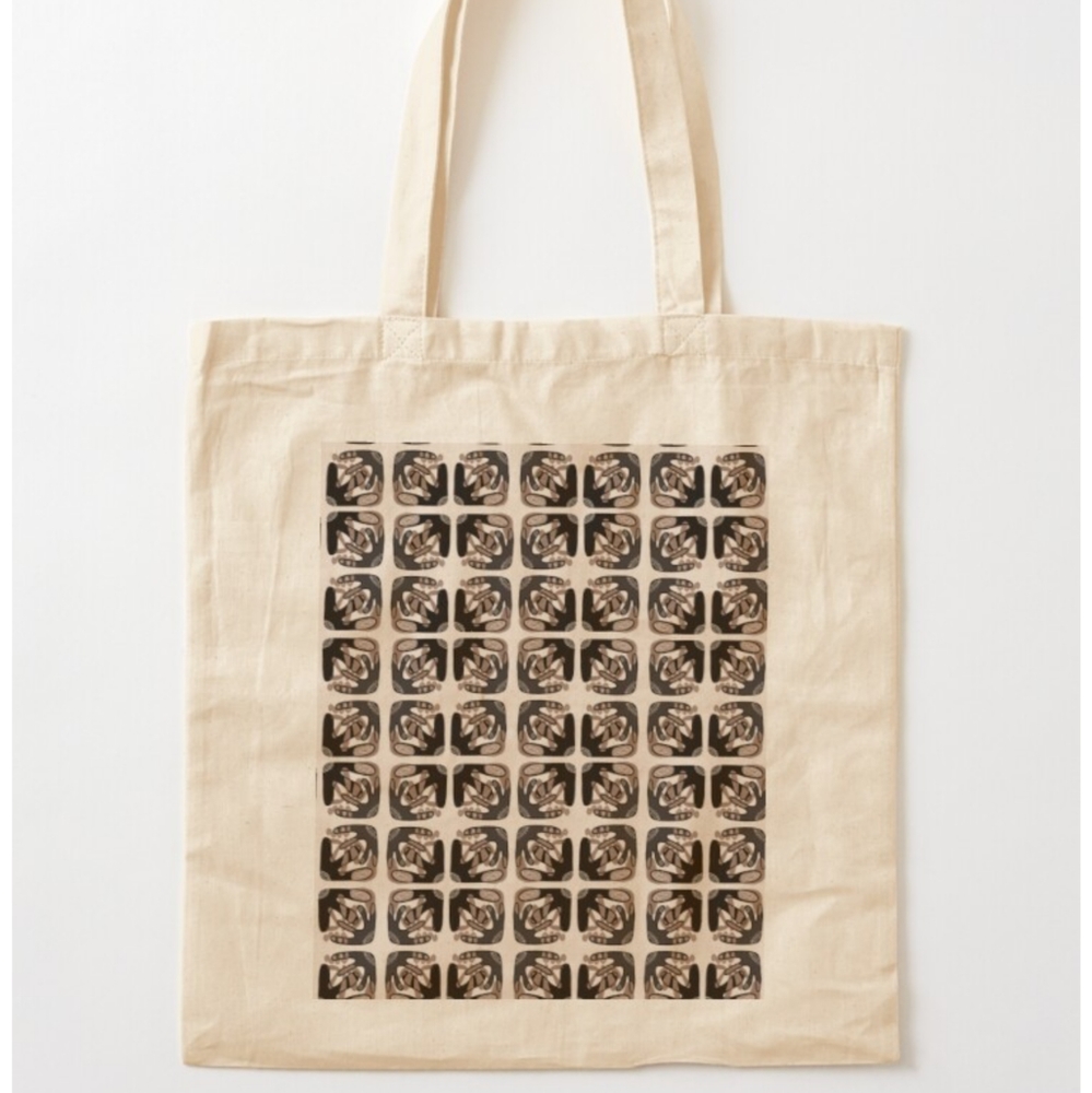 NWT Canvas tote bag abstract art